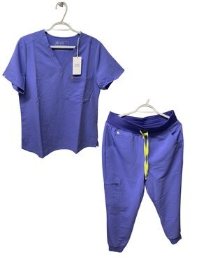 FIGS Set Technical CollectionCatarina 1Pocket V-Neck Top M& Yola Cargo Pants M/P